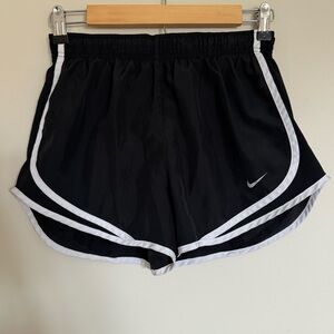 Nike Dri Fit Tempo Running Shorts Black White Lined Women's Size S